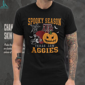 Original Texas AM Aggies 2025 NCAA Halloween Spooky Season Vintage 2 Sided Shirt