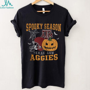 Original Texas AM Aggies 2025 NCAA Halloween Spooky Season Vintage 2 Sided Shirt