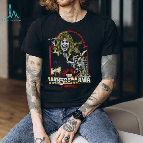 Ozzy Osbourne Black Sabbath WrestleMania WWE signature shirt