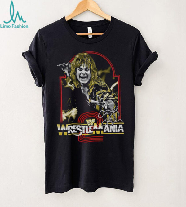 Ozzy Osbourne Black Sabbath WrestleMania WWE signature shirt