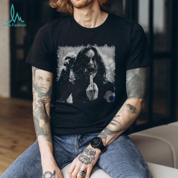 Ozzy Osbourne middle finger Black Sabbath singer RIP 2025 memorial shirt