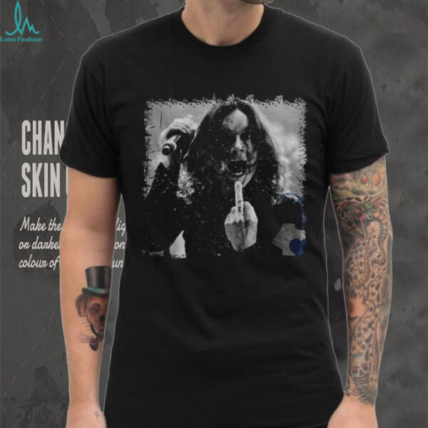 Ozzy Osbourne middle finger Black Sabbath singer RIP 2025 memorial shirt