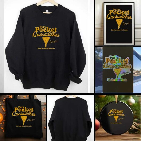 Pat Murphy Milwaukee Brewers Pat’s Pocket Quesadillas the man likes his snacks shirt