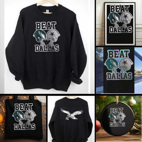 Philadelphia Eagles beat Dallas Cowboys hemets shirt