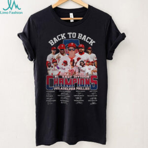 Philadelphia Phillies Back to Back 2024 2025 NL East Division Champions signatures shirt