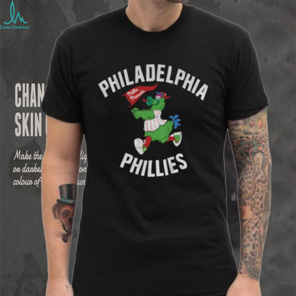 Phillie Phanatic holding Phillies flag Philadelphia Phillies MLB Baseball Champions 2025 shirt