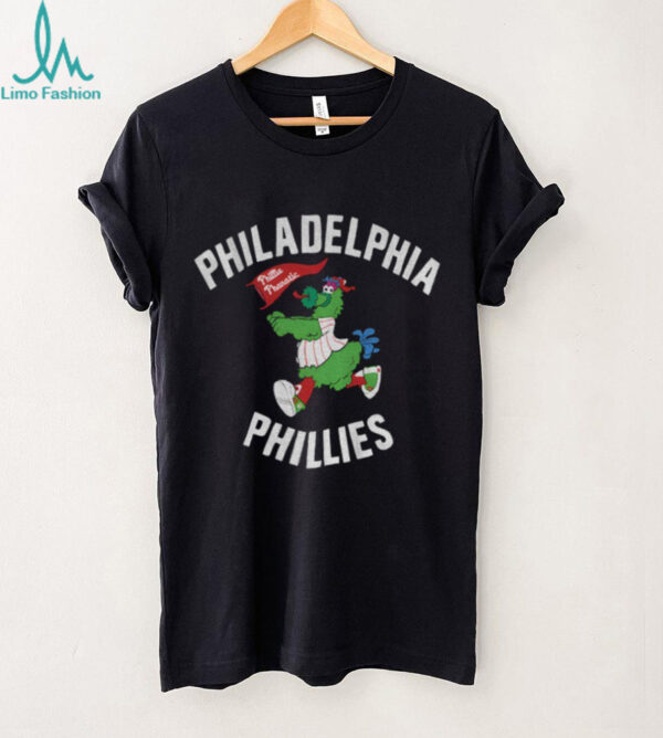 Phillie Phanatic holding Phillies flag Philadelphia Phillies MLB Baseball Champions 2025 shirt