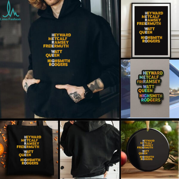 Pittsburgh Steelers Football Here We Go Names t shirt