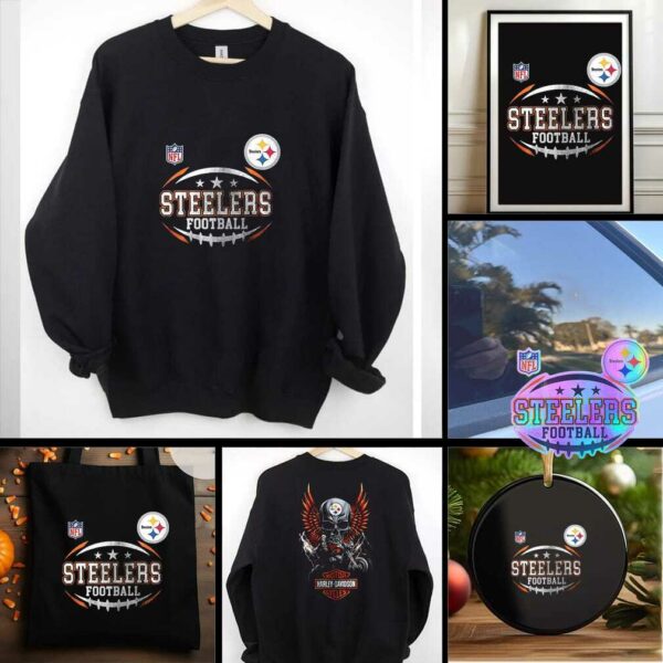 Pittsburgh Steelers NFL Harley Davidson motorcycle shirt