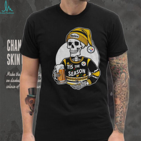 Pittsburgh Steelers Skeleton tis the season Halloween shirt