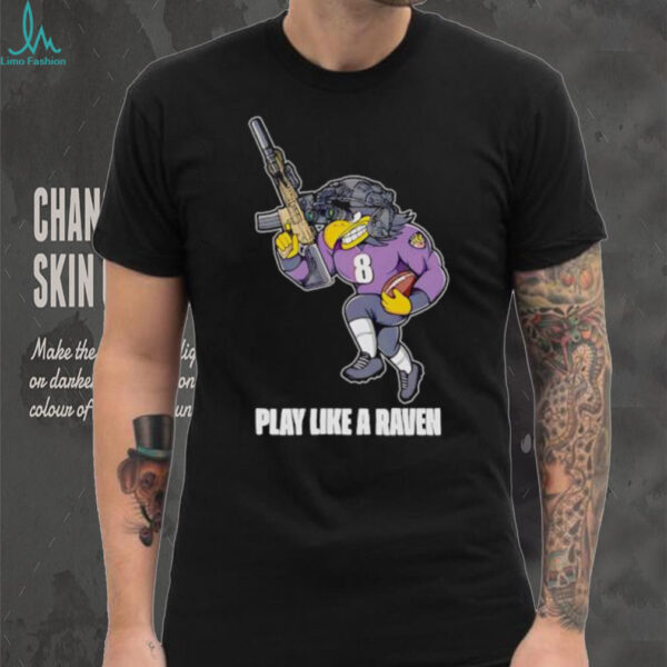 Play Like A Raven Baltimore Ravens Military Raven shirt