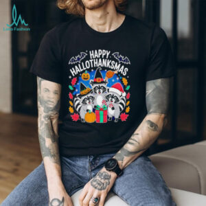 Raccoon Happy Hallothanksmas shirt