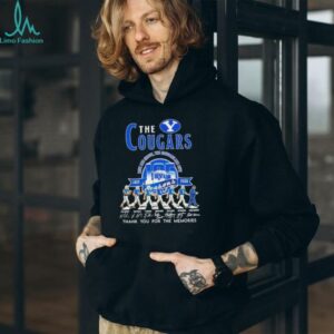 Rise and shout the Cougars are out 105 seasons Lavell Edwards and legends abbey road signatures shirt