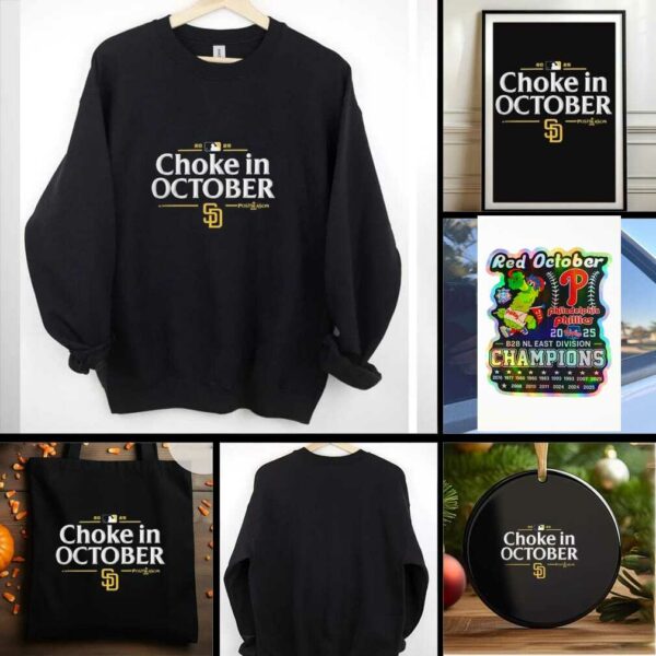 San Diego Padres 2025 Choke in October MLB Postseason Locker Room T shirt