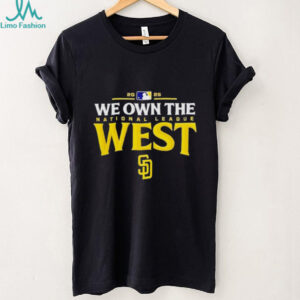 San Diego Padres we own the national league West 2025 MLB division champions shirt