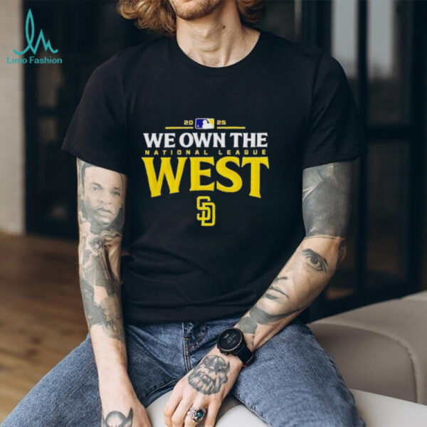 San Diego Padres we own the national league West 2025 MLB division champions shirt