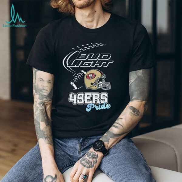 San Francisco 49ers Bud Light pride helmet shirt