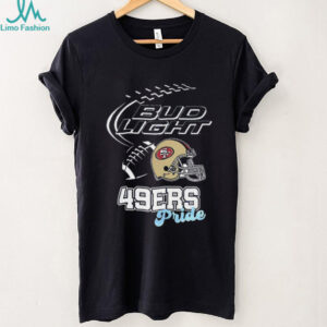 San Francisco 49ers Bud Light pride helmet shirt