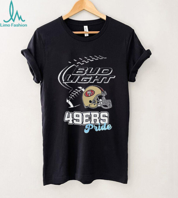 San Francisco 49ers Bud Light pride helmet shirt