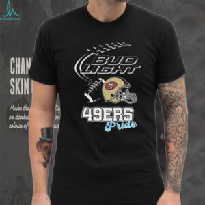 San Francisco 49ers Bud Light pride helmet shirt