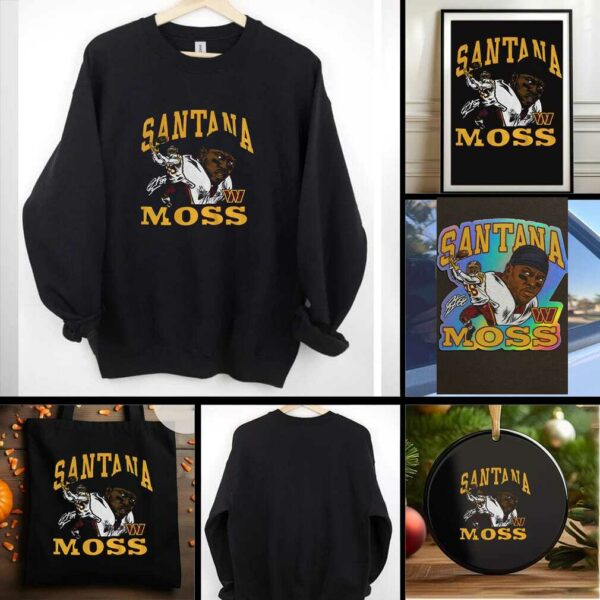 Santana Moss Washington Commanders NFL signature graphic shirt