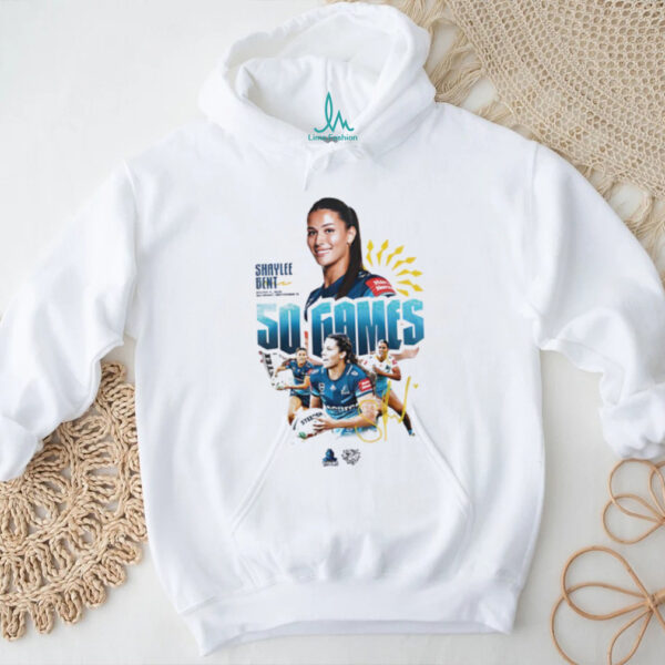 Shaylee Bent Gold Coast Titans Women in the NRLW 50 games signature shirt