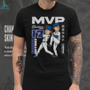 Shohei Ohtani Dual Threat MVP Los Angeles Dodgers MLB Baseball cartoon shirt