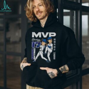 Shohei Ohtani Dual Threat MVP Los Angeles Dodgers MLB Baseball cartoon shirt