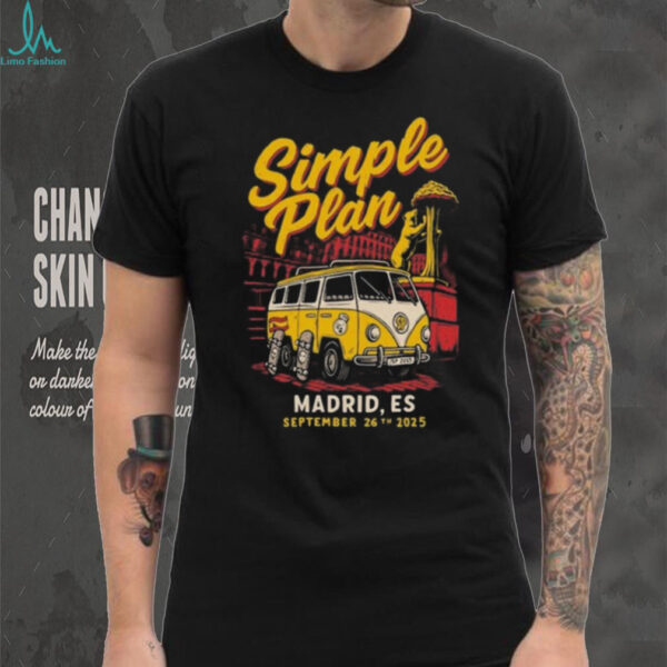 Simple Plan September 26, 2025 Palacio Vistalegre, Madrid, Spain Event T shirt