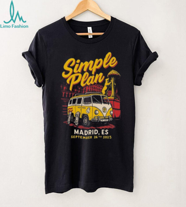 Simple Plan September 26, 2025 Palacio Vistalegre, Madrid, Spain Event T shirt