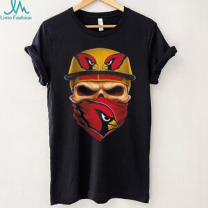 Skull wearing a face scarf Arizona Cardinals football shirt