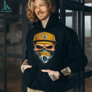 Skull wearing a face scarf Jacksonville Jaguars football shirt