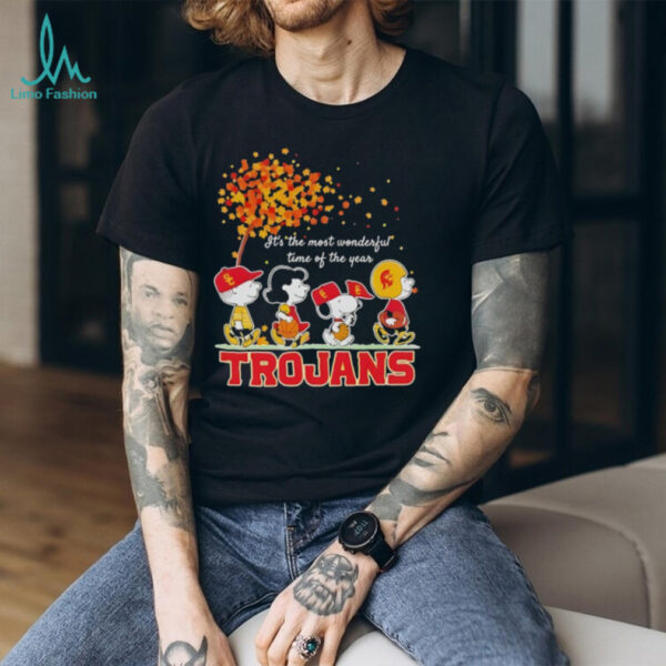 Snoopy And Friends Trojans Sports Team It’s The Most Wonderful Time Of The Year Autumn shirt