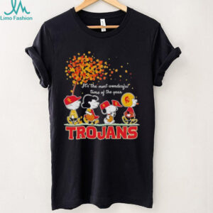 Snoopy And Friends Trojans Sports Team It’s The Most Wonderful Time Of The Year Autumn shirt