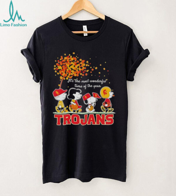Snoopy And Friends Trojans Sports Team It’s The Most Wonderful Time Of The Year Autumn shirt