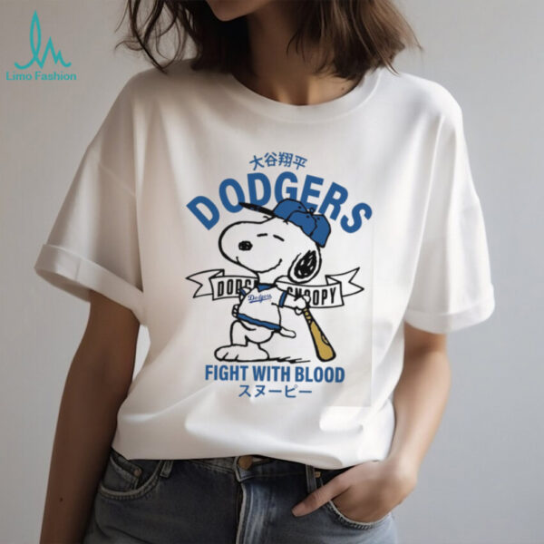 Snoopy Dodgers Shohei Ohtani Baseball Shirt