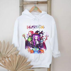 Spooky Huntrix Halloween Kpop Demon Hunters Saja Girls and Derpy Tiger shirt