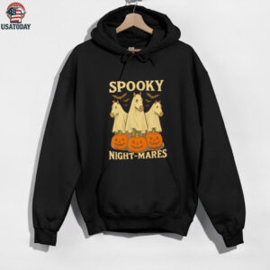 Spooky Night Mares Halloween Horse Ghost Funny Spooky shirt