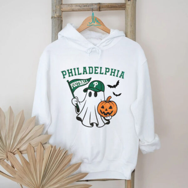 Spooky and pumpkin Philadelphia Eagles American football team game day Halloween shirt