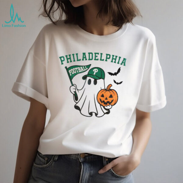 Spooky and pumpkin Philadelphia Eagles American football team game day Halloween shirt