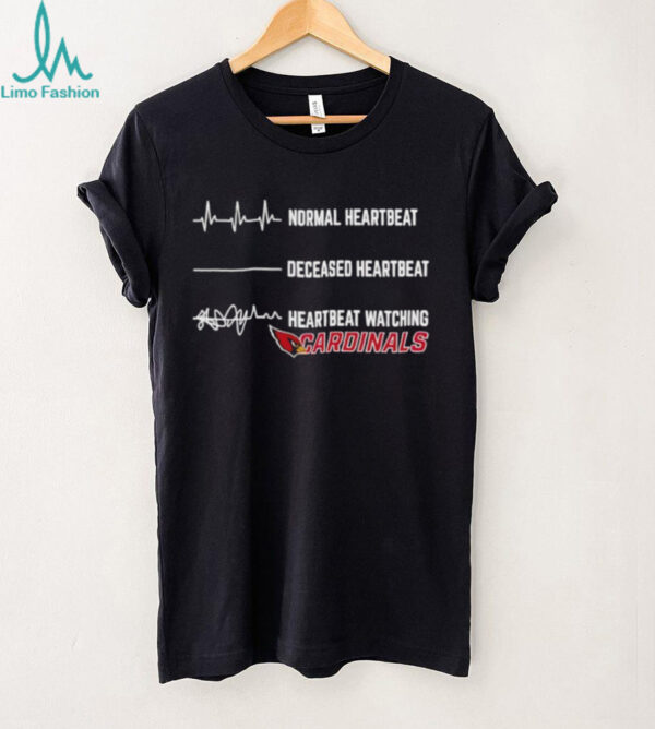 St. Louis Cardinals Football NFL normal heartbeat deceased heartbeat heartbeat watching shirt