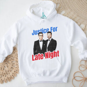 Stephen Colbert Jimmy Kimmel Justice For Late Night ladies tee