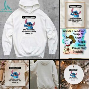Stitch 12 moods 1 body spin the wheel and see which one shows up t shirt