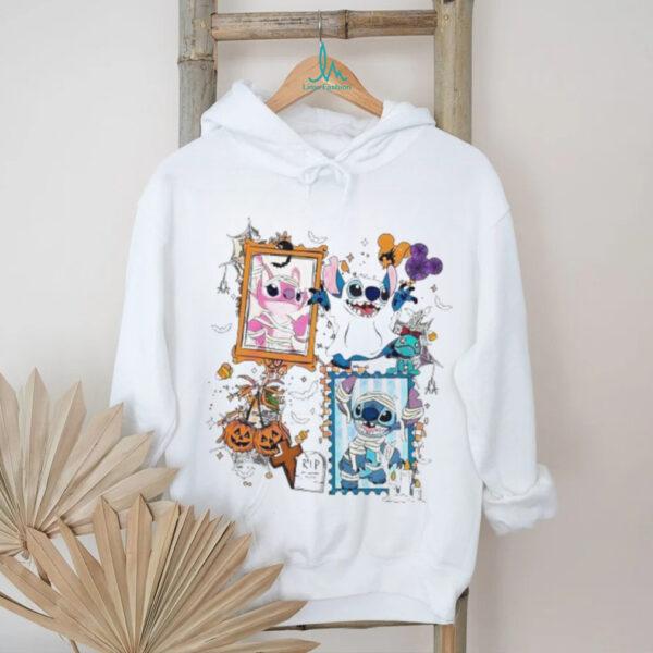 Stitch And Angel Halloween Friends Spooky Cartoon shirt