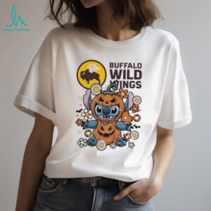 Stitch Halloween with Buffalo Wild Wings logo shirt