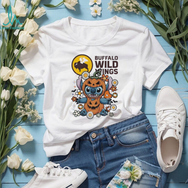 Stitch Halloween with Buffalo Wild Wings logo shirt