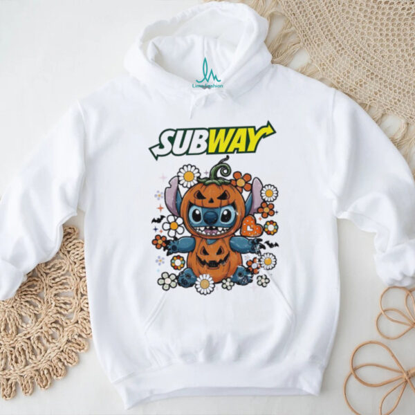 Stitch Halloween with Subway logo shirt