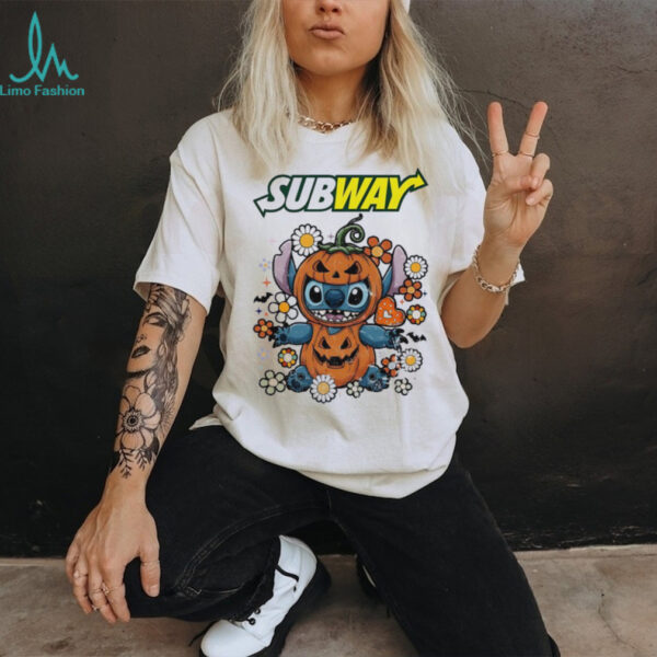 Stitch Halloween with Subway logo shirt