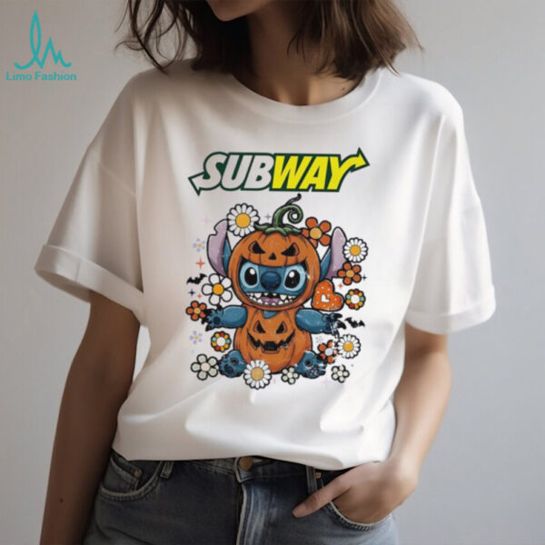 Stitch Halloween with Subway logo shirt