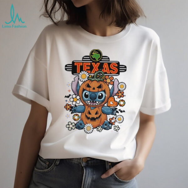 Stitch Halloween with Texas logo shirt